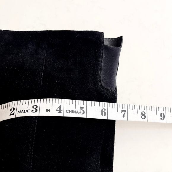 Stuart Weitzman Black Suede Hidden Wedge Below Knee Tall Boots Size 5.5M - Picture 11 of 13